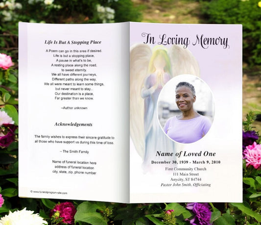 Halo Funeral Program Template