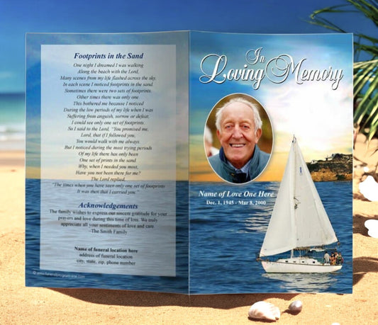 Voyage Funeral Program Template