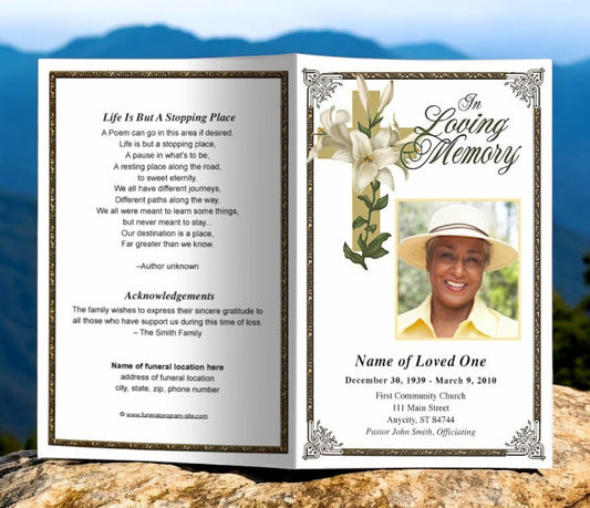 Bethany Funeral Program Template