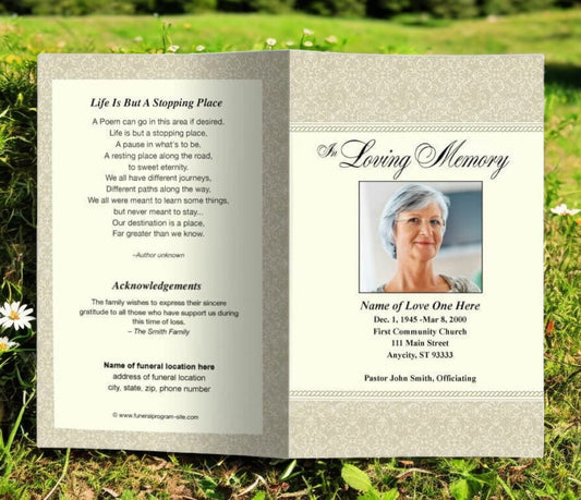 Alexa Funeral Program Template