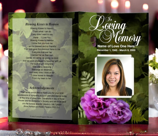 Essence Funeral Program Template