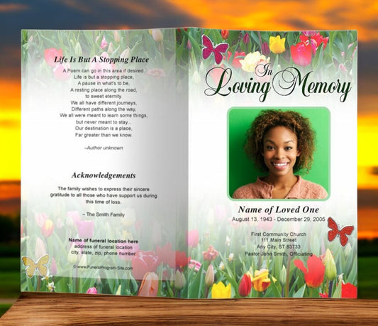 Fields Funeral Program Template