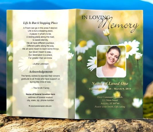 Morning Funeral Program Template