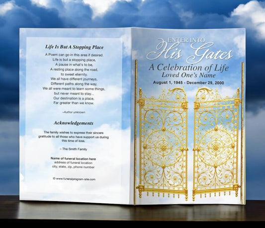 Gates Funeral Program Template