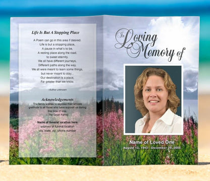 Seasons Funeral Program Template