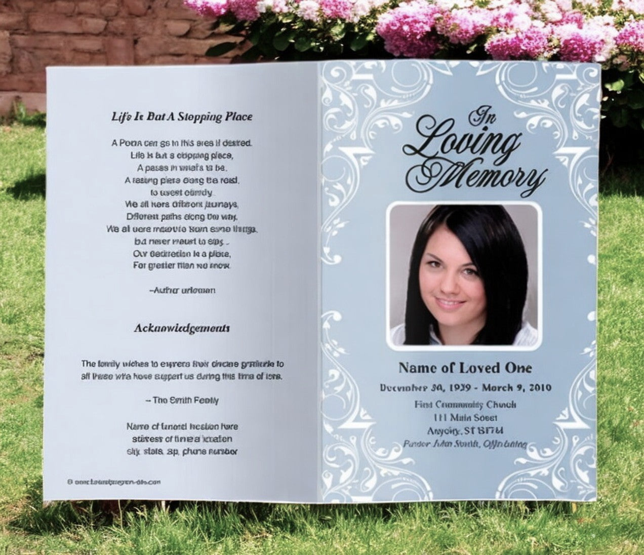 Victoria Funeral Program Template