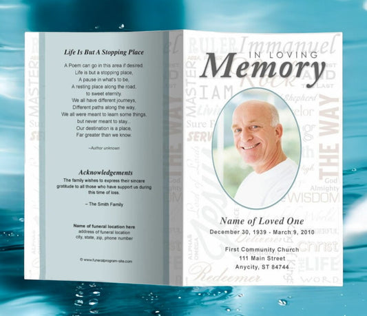 Names Funeral Program Template