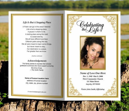 Tribute Funeral Program Template