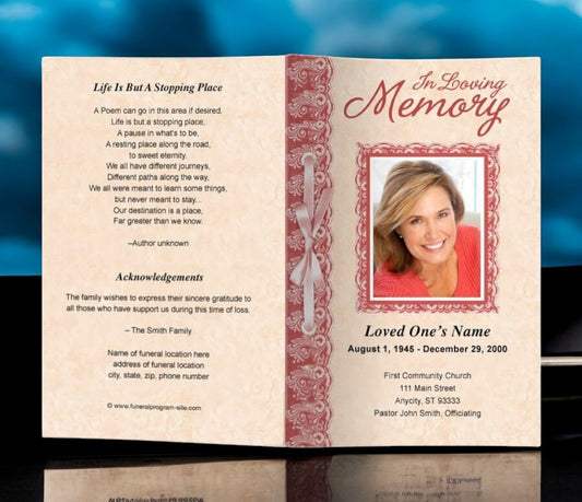 Jasper Funeral Program Template