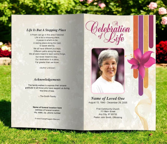 Lucia Funeral Program Template