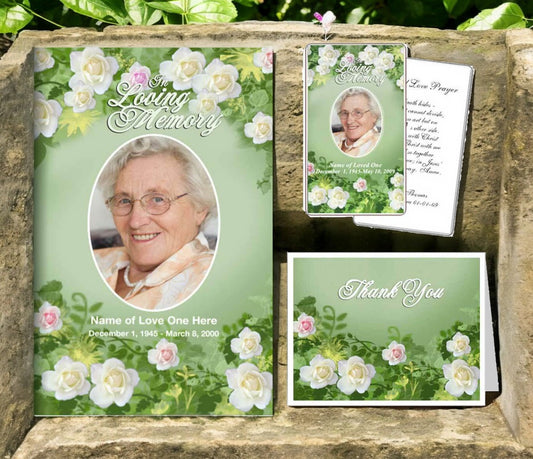 Funeral Stationery Templates Set - Garden