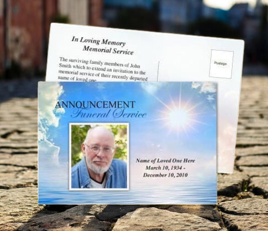 Starlight Funeral Announcement Template