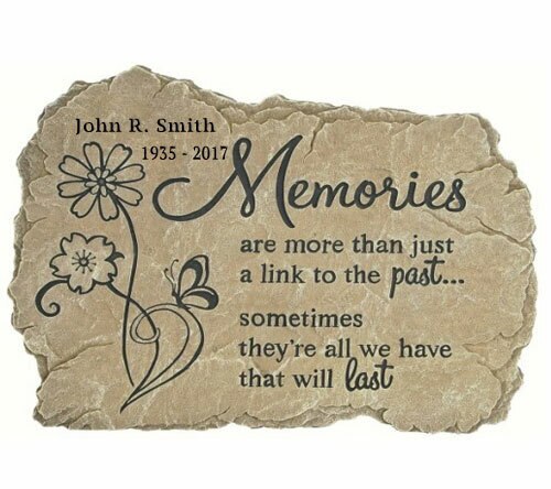 Personalized Memories Memorial Garden Stepping Stone.