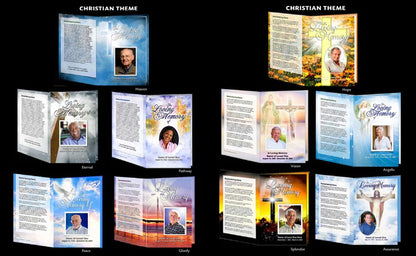 Business 60 BiFold Funeral Programs Package.