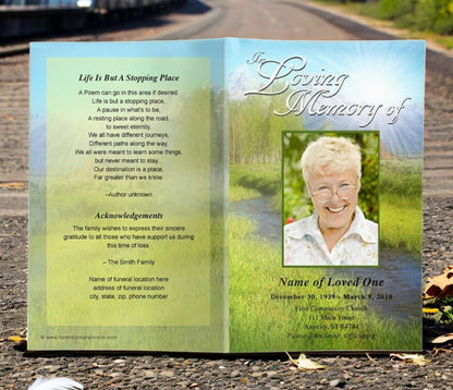 Tranquil Funeral Program Template