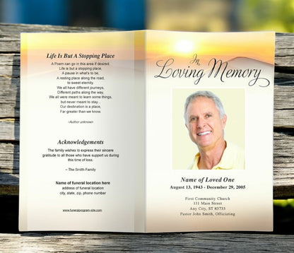 Summit Funeral Program Template