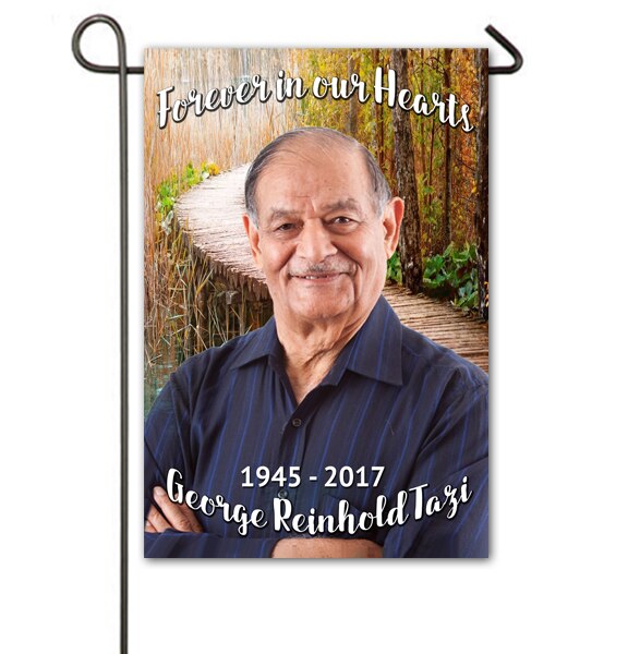 Bridge Passageway Personalized Memorial Garden Flag.