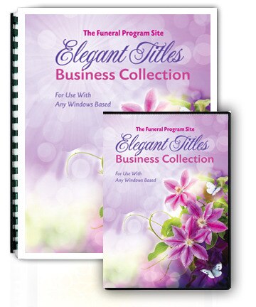 Elegant Funeral Program Titles Word Art Pak.