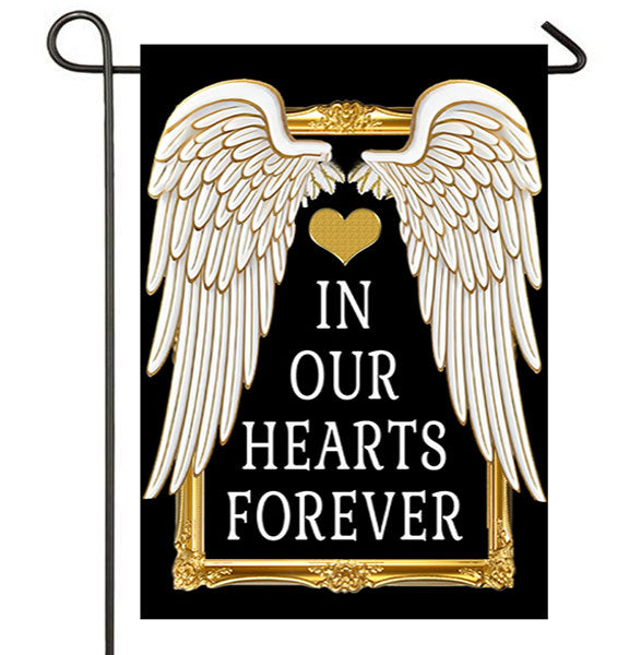 In Our Hearts Forever Garden or Cemetery Flag