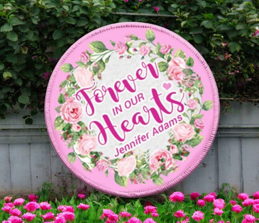 Pink Wreath In Memory Of Patch - The Funeral Program Site