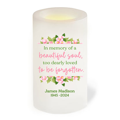 Beautiful Soul Personalized Flameless LED Memorial Candle