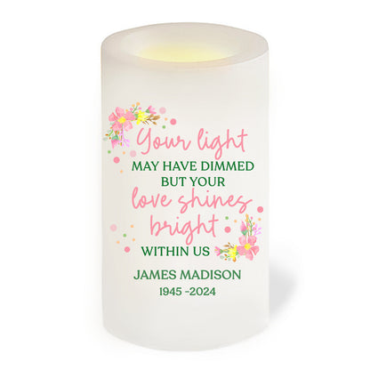 Your Light Personalized Flameless LED Memorial Candle