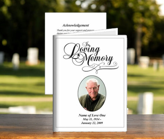 Loving Small Memorial Card Template