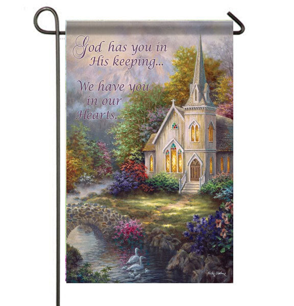 God's Keeping Garden or Cemetery Flag