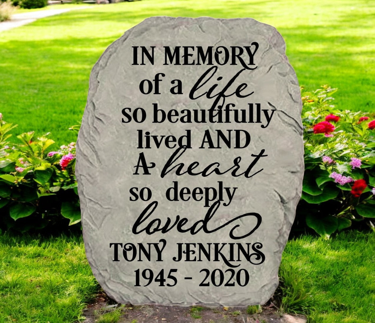 Personalized In Memory Memorial Garden Stone