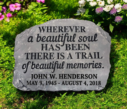 Personalized Beautiful Soul Memorial Garden Stepping Stone