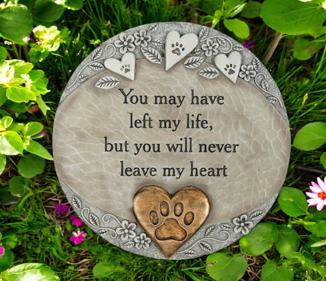 Personalized Left Me Memorial Garden Stepping Stone