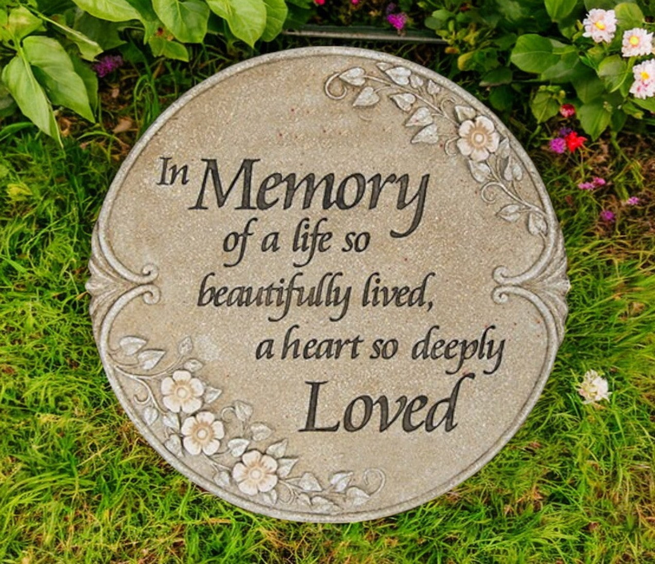 Personalized Beautiful Life Memorial Garden Stepping Stone