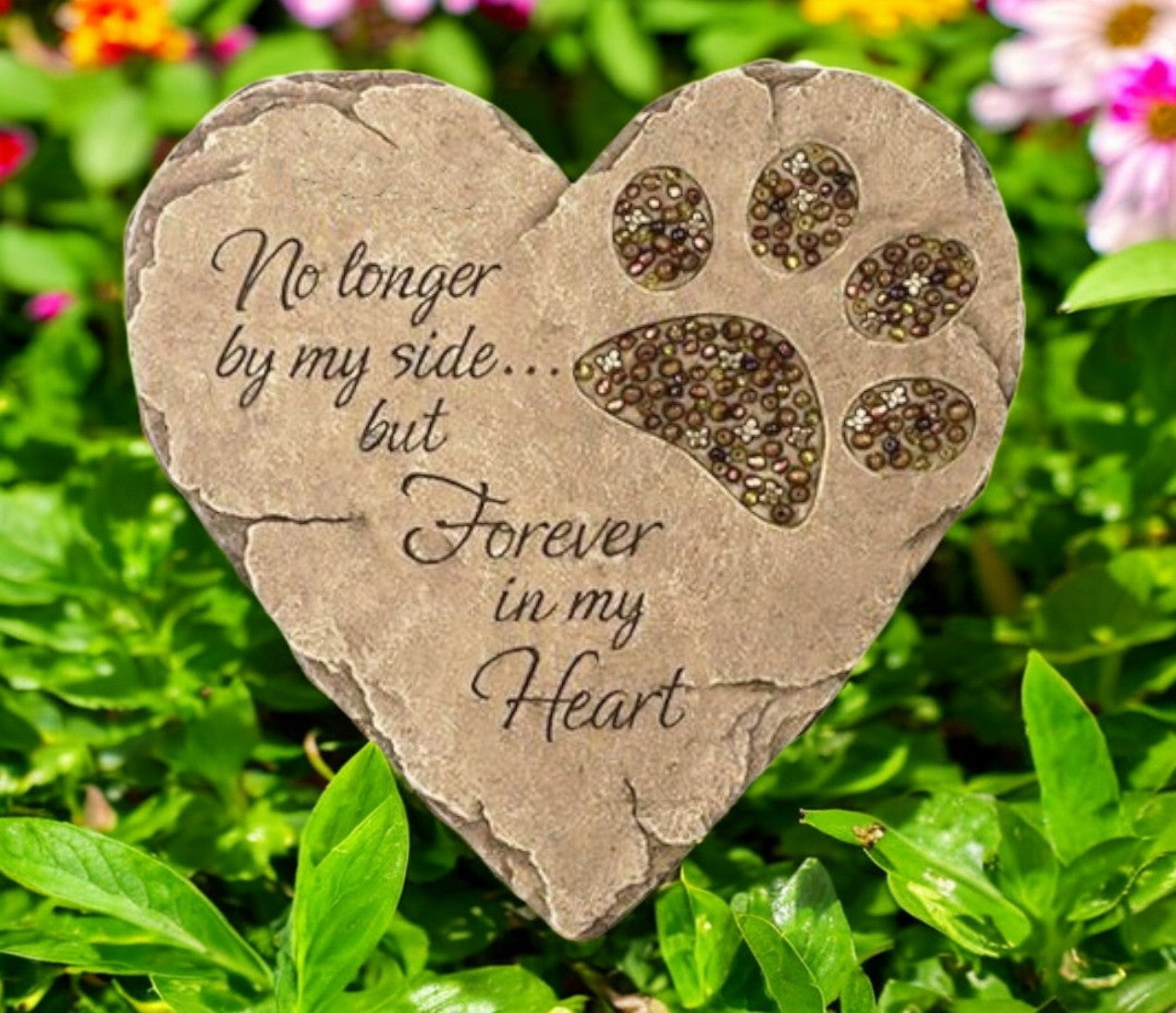 Personalized No Longer Memorial Garden Stepping Stone