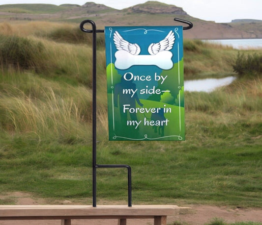 Once By Side Memorial Garden or Cemetery Flag