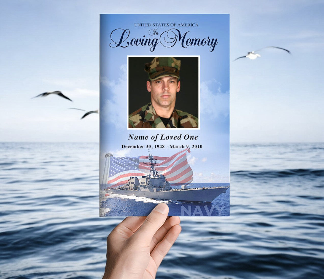 Navy Funeral Program Template