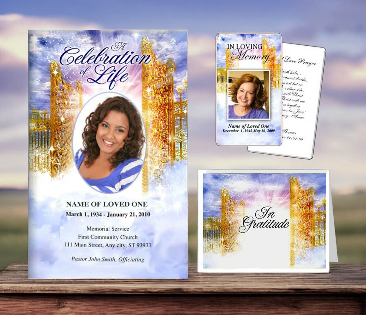 Funeral Stationery Templates Set - Pathway