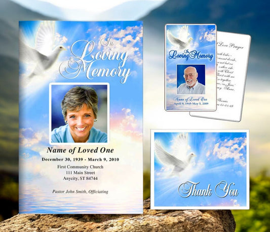 Funeral Stationery Templates Set - Peace