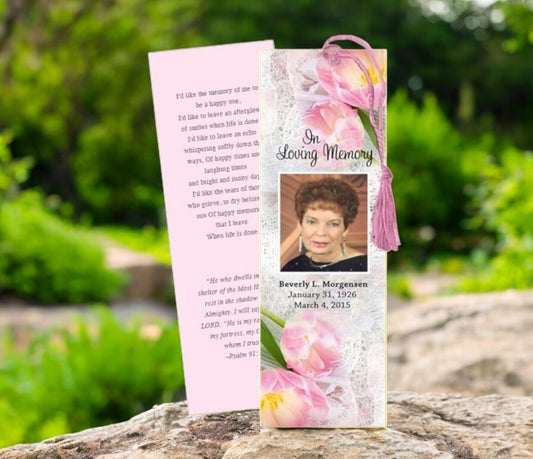 Pearls Memorial Bookmark Template