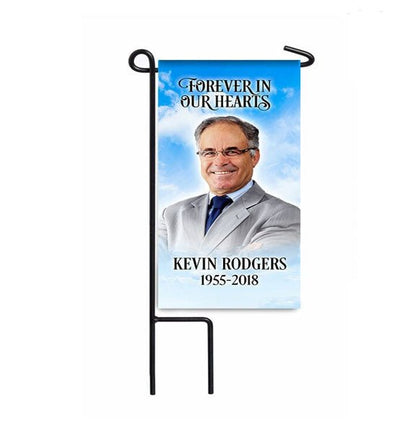 Personalized Photo Memorial Garden or Cemetery Flag - Funeral Program - Site Funeral Programs & Templates