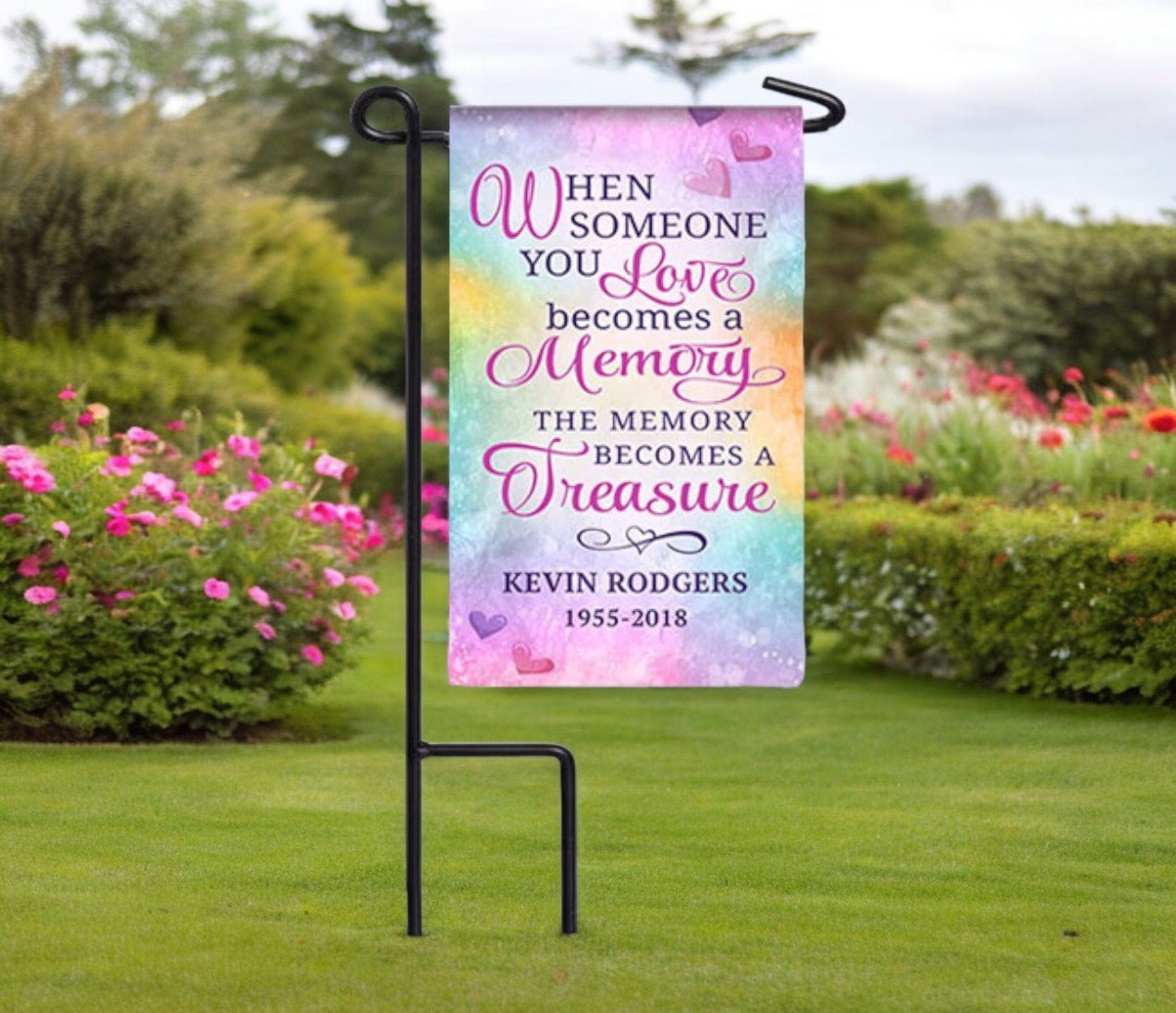 Personalized Someone You Love Memorial Garden or Cemetery Flag - Funeral Program - Site Funeral Programs & Templates