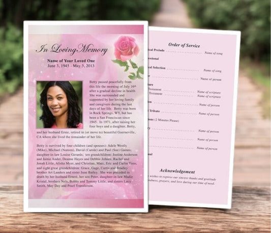 Petals Funeral Flyer Template