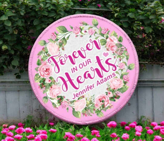 Pink Wreath In Loving Memory Of Patch - Funeral Program - Site Funeral Programs & Templates