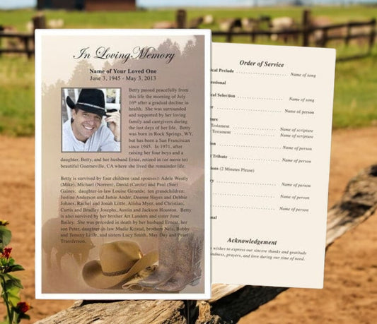 Ranch Funeral Flyer Template