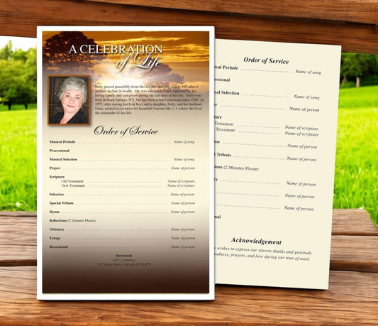 Renewal Funeral Flyer Template