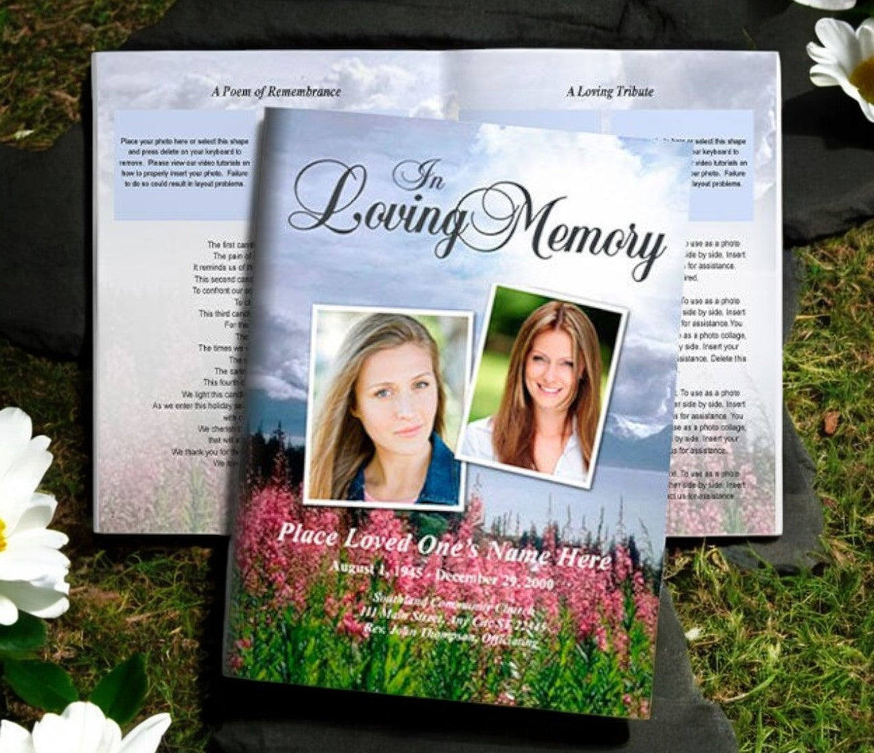 Seasons Funeral Booklet Template