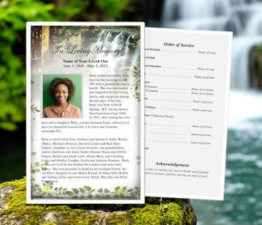 Serene Funeral Flyer Template