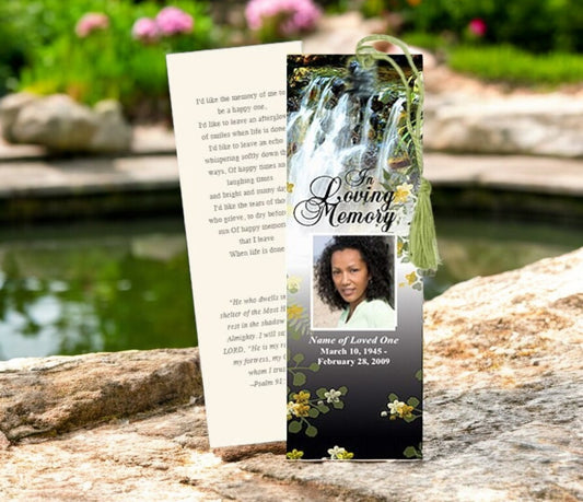 Serene Memorial Bookmark Template