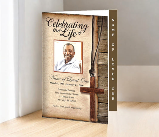 Shepherd 4-Sided Graduated Funeral Program Template