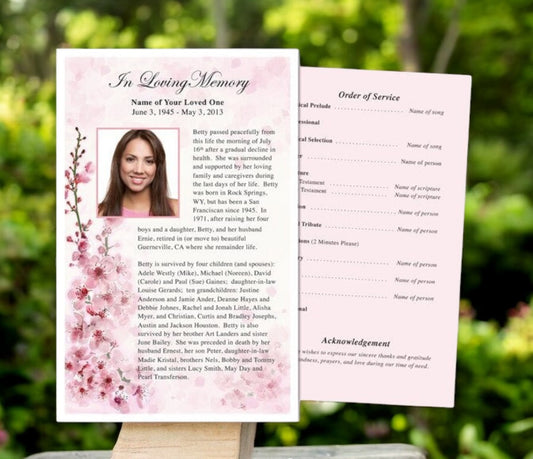 Spring Funeral Flyer Template