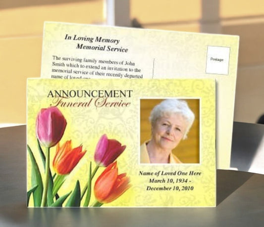 Sunny Funeral Announcement Template